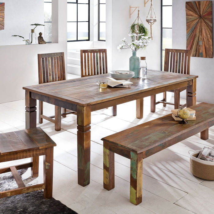 Medina Maumee Eettafel - Eetkamertafel - Keukentafel - 6-8 Personen - Bruin - Gerecycled Mangohout - 180 x 90 x 76 cm