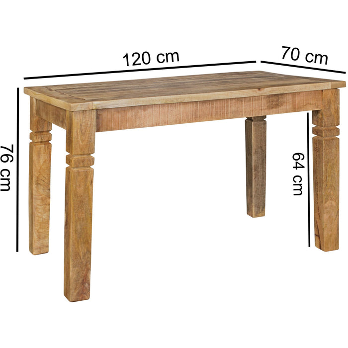 Medina Moberly Eettafel - Eetkamertafel - Keukentafel - 6-8 Personen - Bruin - Massief Mangohout - 120 x 70 x 76 cm