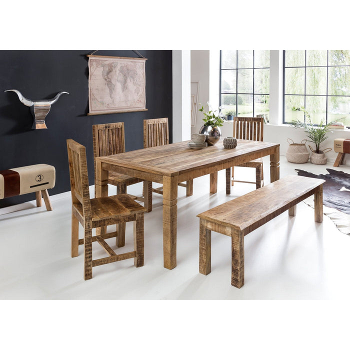 Medina Moberly Eettafel - Eetkamertafel - Keukentafel - 6-8 Personen - Bruin - Massief Mangohout - 120 x 70 x 76 cm