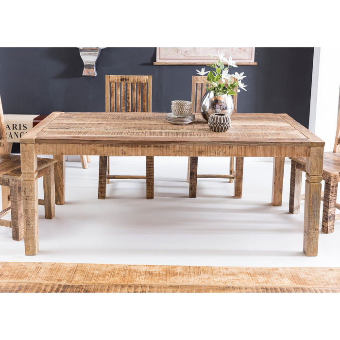 Medina Moberly Eettafel - Eetkamertafel - Keukentafel - 6-8 Personen - Bruin - Massief Mangohout - 120 x 70 x 76 cm