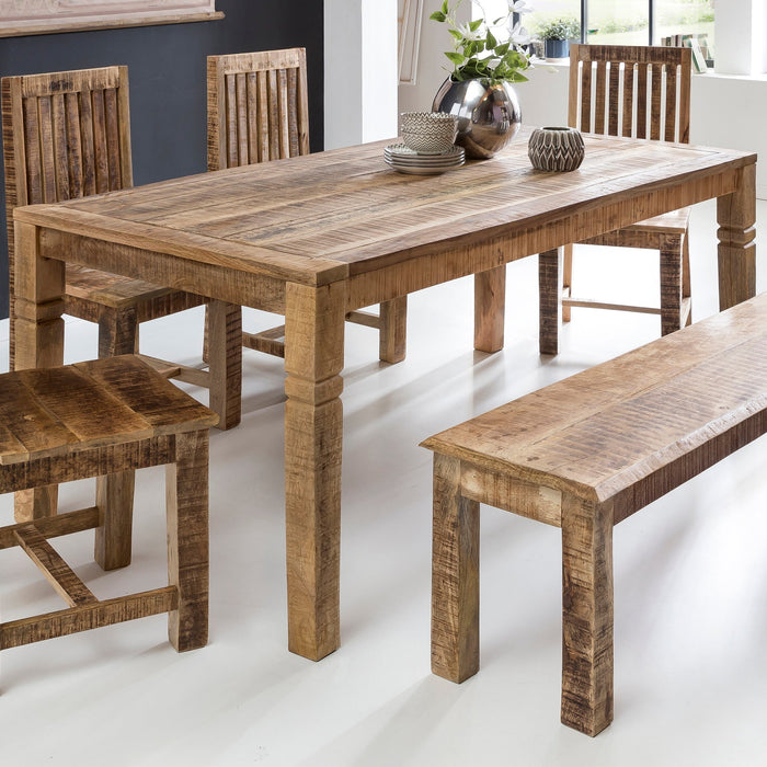 Medina Moberly Eettafel - Eetkamertafel - Keukentafel - 6-8 Personen - Bruin - Massief Mangohout - 120 x 70 x 76 cm