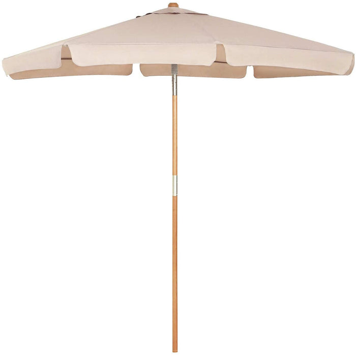 Nancy's Buckles Parasol - Rechthoekig - Tuinparasol - Hout - Buigbaar - Statief - Taupe - 2 x 1.5 m