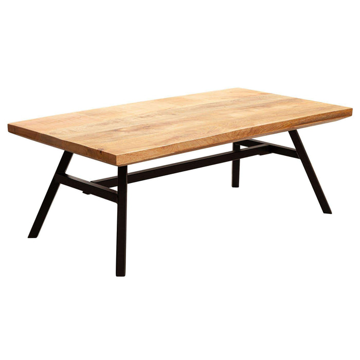 Medina Industriële Salontafel - Mangohout - Koffietafel - Bijzettafel - Salontafels - 110 x 60 cm