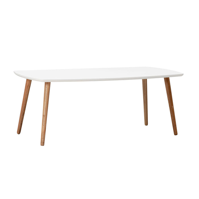 Medina Glendive Salontafel - Koffietafel - Bijzettafel - 110 cm - Wit - Bruin - Scandinavisch - Retro