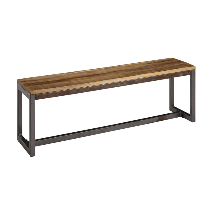 Medina Eetkamerbank - Houten Bank - Bank - Massief Mangohout - Ijzer - 175/120 x 46 x 45 cm