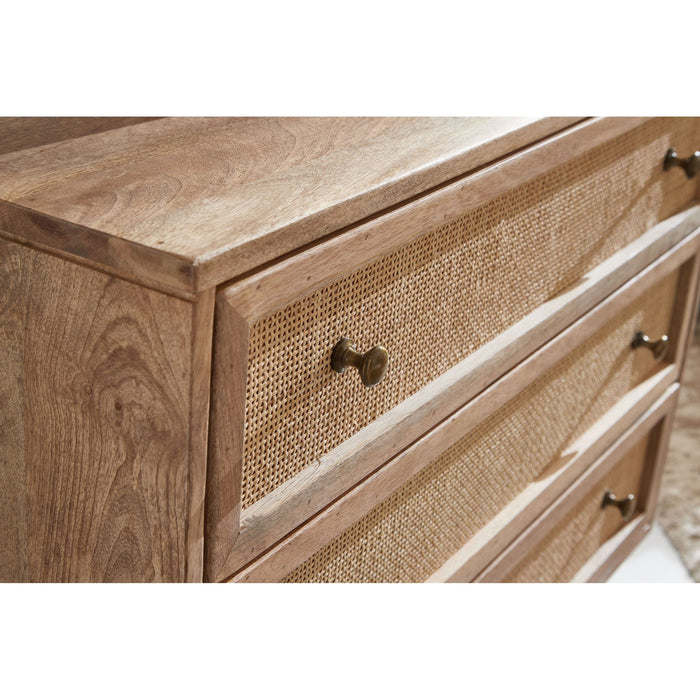 Medina Newton Dressoir - Massief Mangohout - Handgemaakt - Ladekast - Houten Kast - 80 x 75 x 40 cm - Bruin - Industrieel