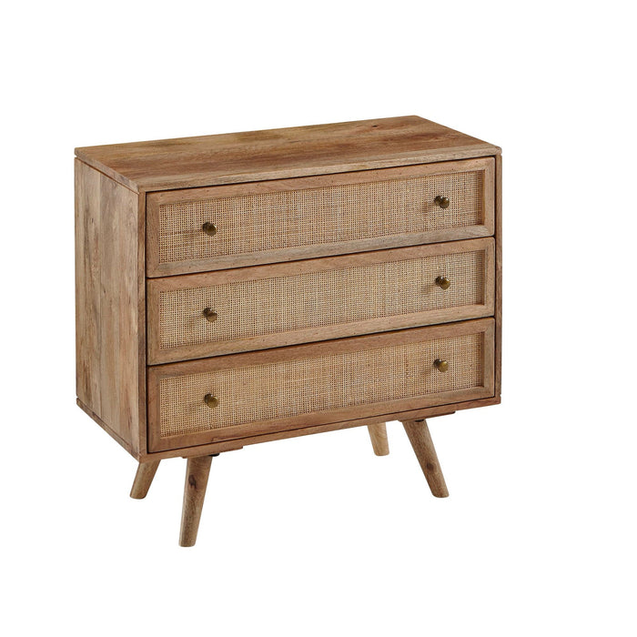 Medina Newton Dressoir - Massief Mangohout - Handgemaakt - Ladekast - Houten Kast - 80 x 75 x 40 cm - Bruin - Industrieel