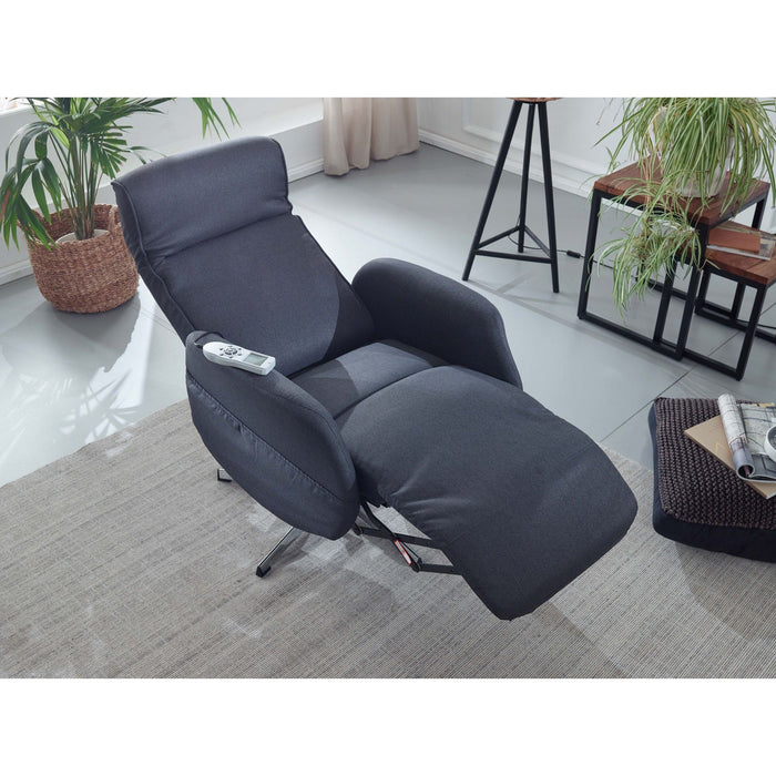 Medina Groton Relax Fauteuil - Massagestoel - Massagefunctie - Stof - Ligfunctie - Lichtgrijs - Afstandsbediening - Massage