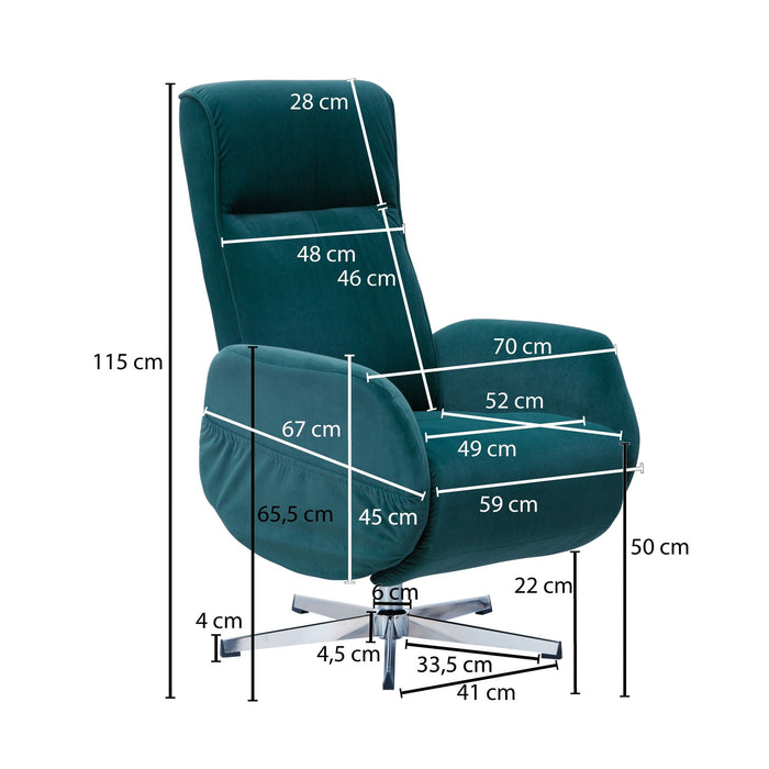 Medina Groton Relax Fauteuil - Massagestoel - Massagefunctie - Stof - Ligfunctie - Lichtgrijs - Afstandsbediening - Massage