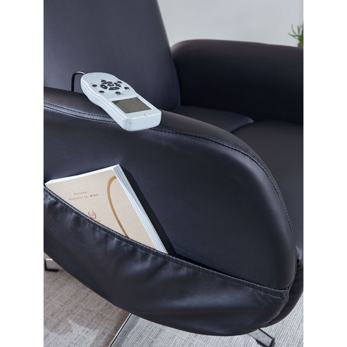 Medina Lowell Relax Fauteuil - Massagestoel - Massagefunctie - Kunstleer - Ligfunctie - Lichtgrijs - Afstandsbediening - Massage