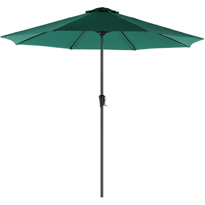 Nancy's Fordyce Parasol - Zonwering - Achthoekig - Inklapbaar - Zwengel - Polyester - Groen - Rood - 3 m