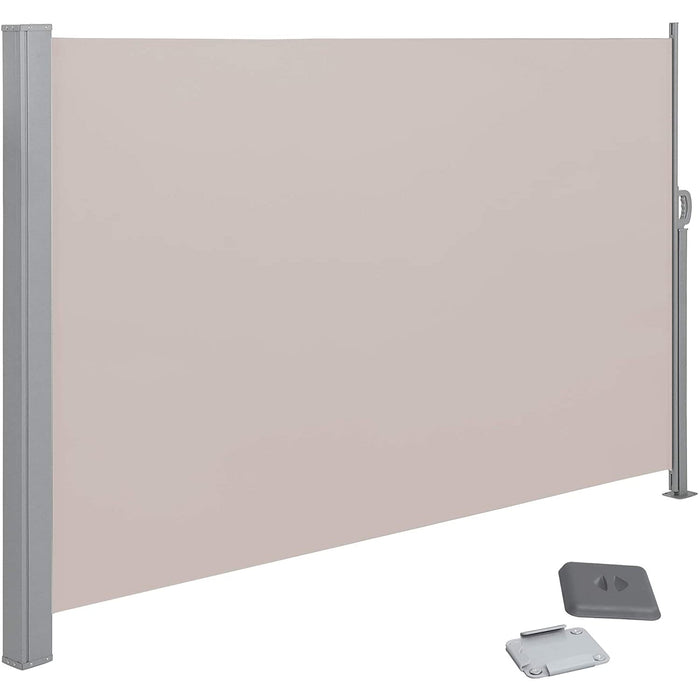 Nancy's Brentwood Privacyscherm - Zijfluifel - Zonwering - Balkon - Terras - Tuin - Taupe/Grijs - 160 x 300 cm