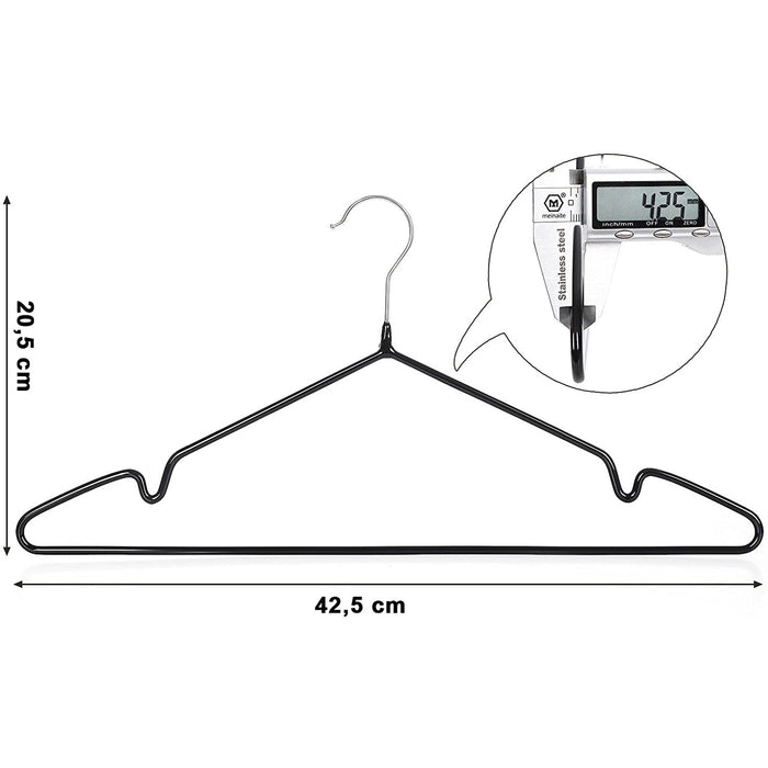 Nancy's Brunel Kledinghangers - 20 Stuks - Premium - Anti-Slip - Draaibare Haak - Zwart -  ‎‎42.5 x 0.4 x 20.5 cm