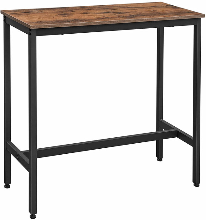 Nancy's Clifford Bartafel - Keukentafel - Eettafel - Metaal - Bewerkt Hout - Bruin - Zwart - 100 x 40 x 90 cm