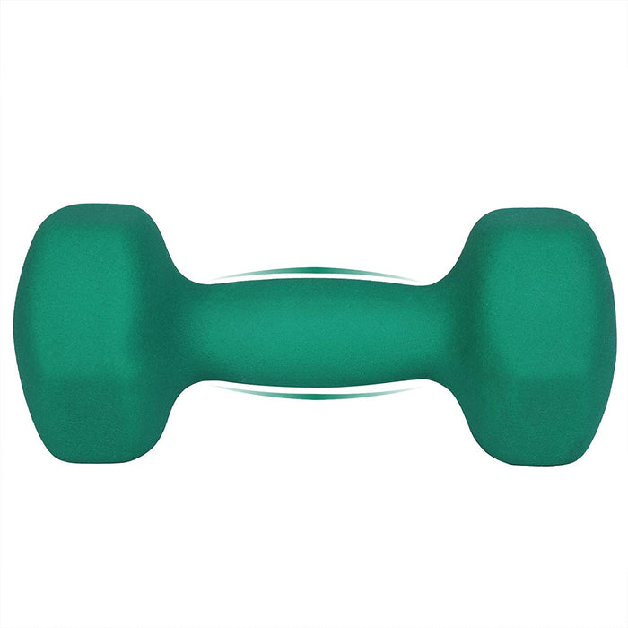 Nancy's Curtin Dumbbells - Halterset - Set Van 2 - 2 x 4 Kg - Korte Halters - Vinyl - Gietijzer - Groen