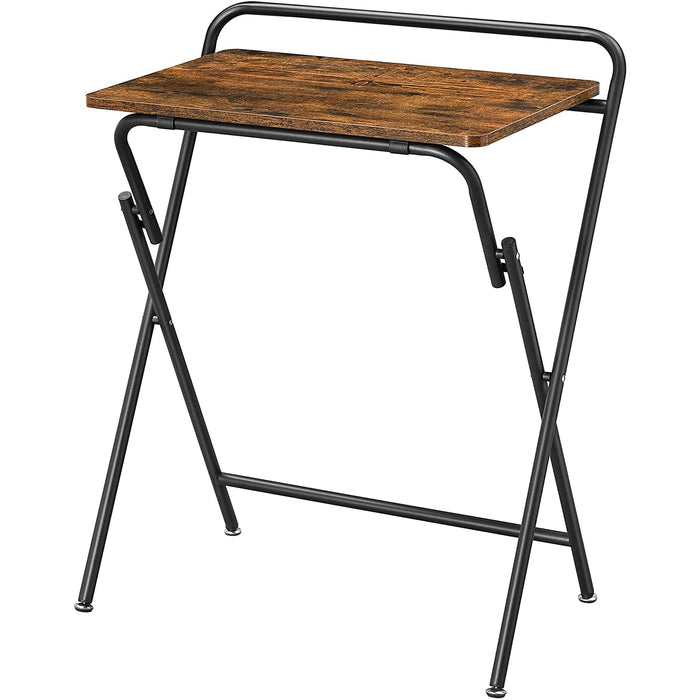 Nancy's Carden Bureau - Klaptafel - Computertafel - Ruimtebesparend - Bruin - Zwart - Bewerkt Hout - Metaal - 67 x 42,3 x 82,5 cm