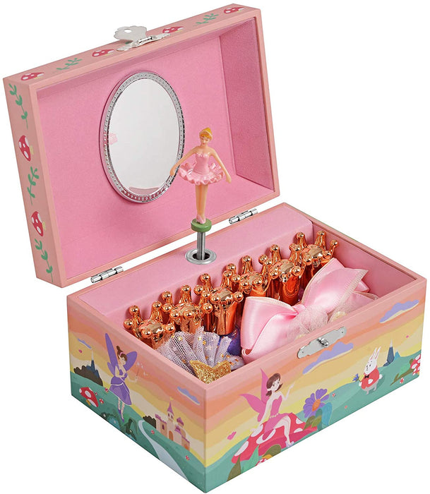 Nancy's Hardy Sieradenkistje - Ballerina - Speeldoos - Kinderen - Roze - Opbergruimte - 14,8 x 10,6 x 8,5 cm