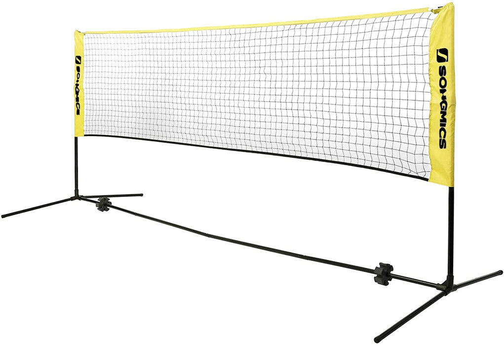 Nancy's Fullarton Badmintonnet - Tennisnet - Hoogte Verstelbaar - Ijzer Frame  - Transporttas - Blauw - Zwart - Geel