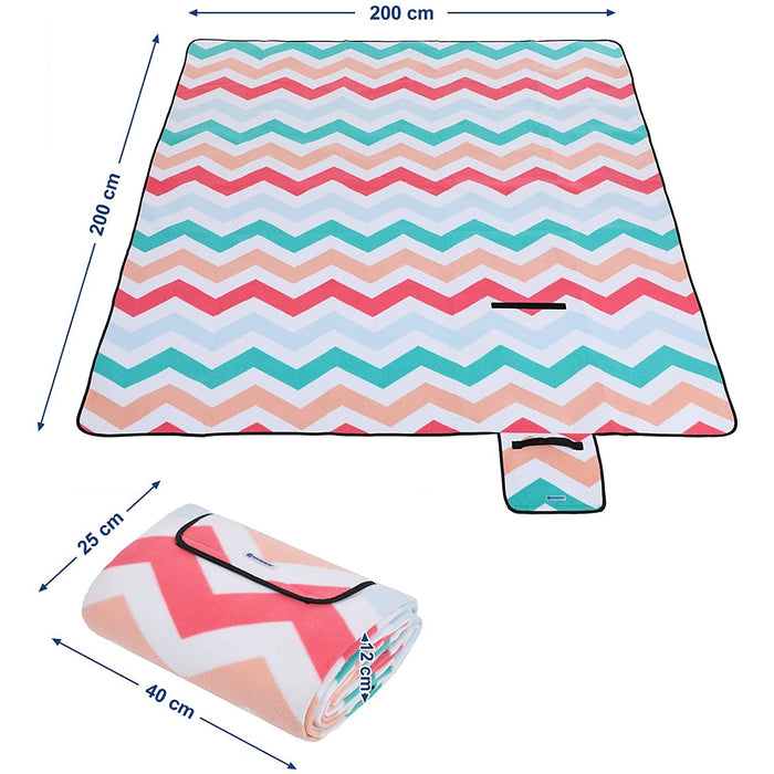 Nancy's Brutus Picknickkleed - Fleece - Warmte Isolerend - Waterdicht - Handvat - Roze - 200 x 200 cm