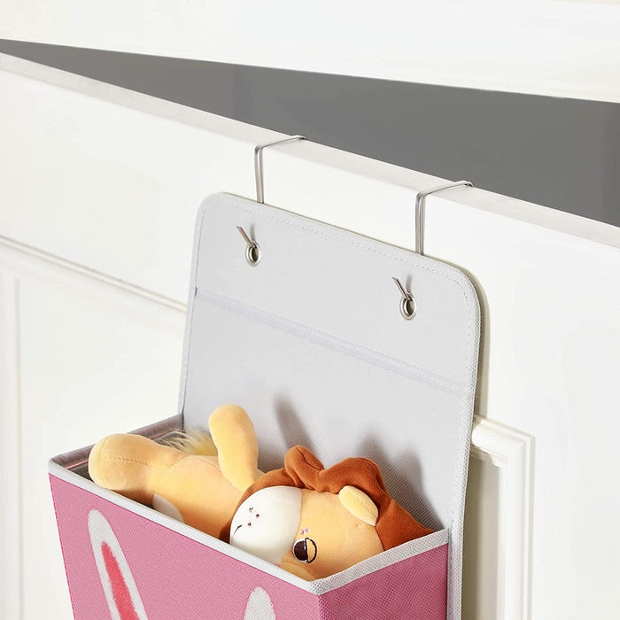 Nancy's Hazelwood Opbergzak - Hangende Organizer - 3 Vakken - 2 Haken - Diermotief - Deur Opberger - Kinderkamer - 33 x 11.5 x 90 cm