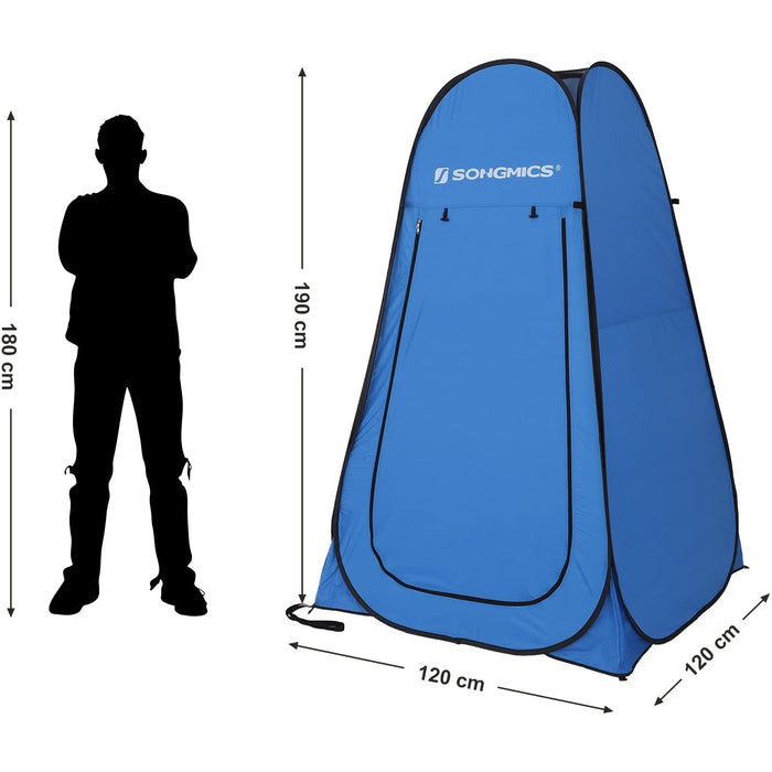 Nancy's Caistor Pop-Up Tent - Omkleedtent - Hoge Tent - Vissen - Strand - Draagtas - Ritssluiting - Blauw - 120 x 120 x 190 cm