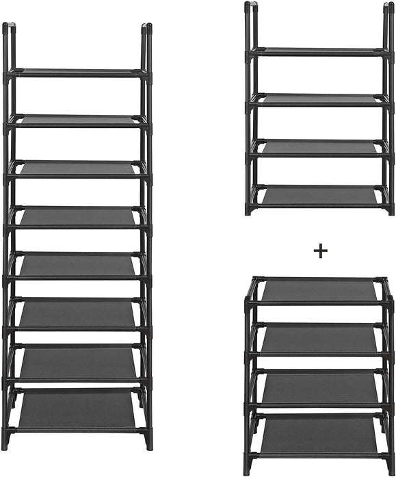 Nancy's Havrot Schoenenrek - Stellingrek - 8 Niveaus - 16-20 Paar Schoenen - Stof - Metaal - 46 x 28 x 145 cm