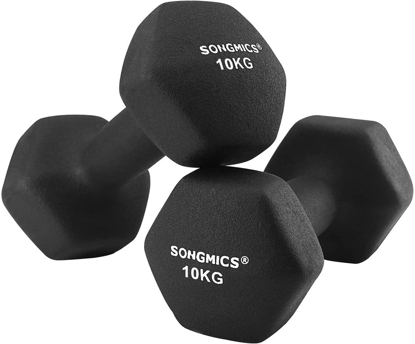 Nancy's Hyannas Dumbbells - Halters - Set Van 2 - Korte Halters - 2 x 10 kg - Zwart