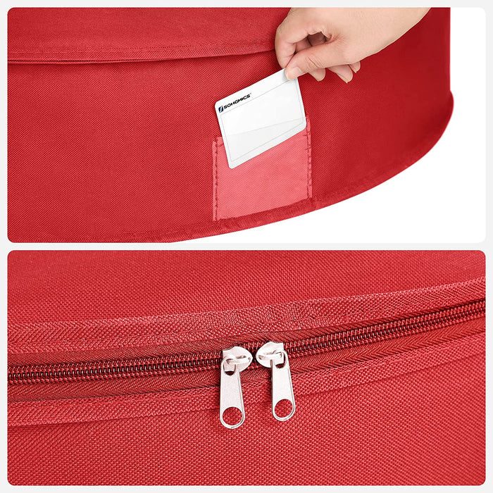 Nancy's Bunker Hill Opbergzakken voor Adventskrans - Organizer - Set van 2 - Rood - 76,2 x 16 cm