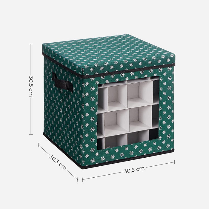 Nancy's Buckley Kerst Opbergdozen - Opbergdoos - Opvouwbaar - 3 Stuks - Groen - 30,5 x 30,5 x 30,5 cm