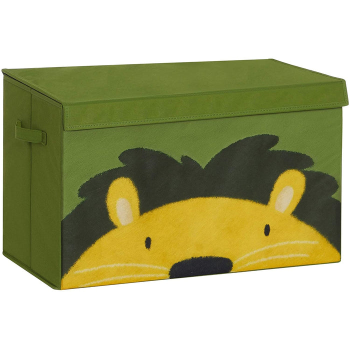 Nancy's Elk River Opbergdoos - Speelgoed Organizer - Vouwdoos - Stoffen Doos - 2 Handvatten - Deksel - Kinderkamers - Groen - Geel - 60 x 35 x 38 cm