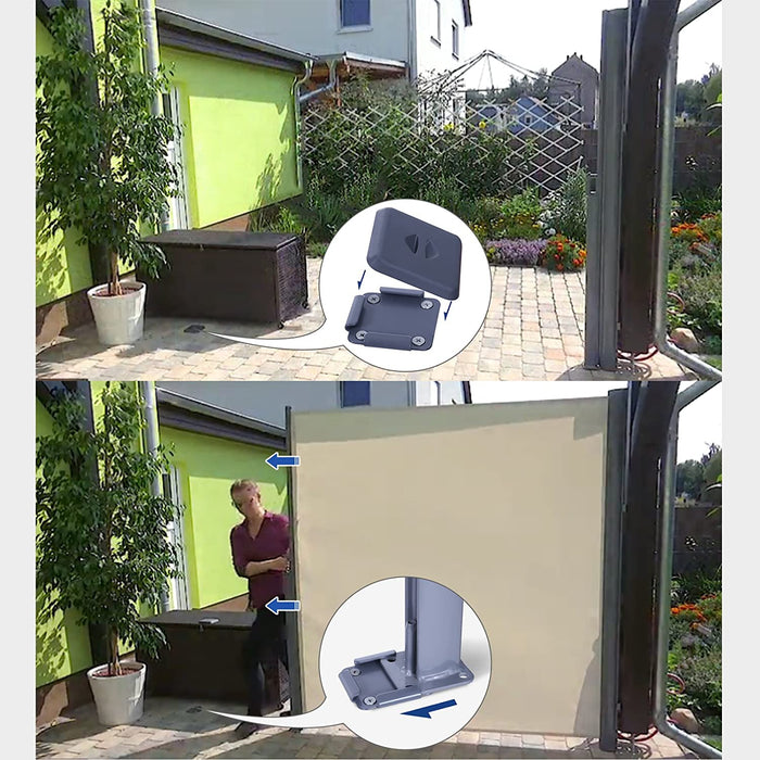 Nancy's Brest Privacyscherm - Zijfluifel - Zonwering - Balkon - Terras - Tuin - Beige - 160 x 350 cm