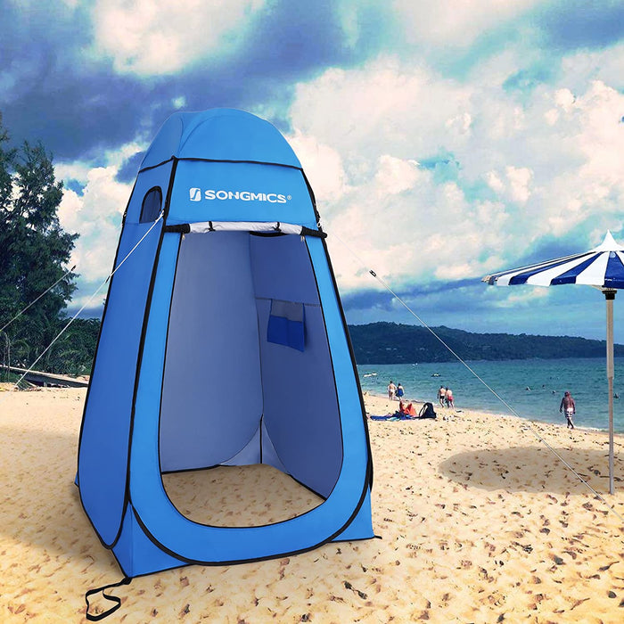 Nancy's Caistor Pop-Up Tent - Omkleedtent - Hoge Tent - Vissen - Strand - Draagtas - Ritssluiting - Blauw - 120 x 120 x 190 cm