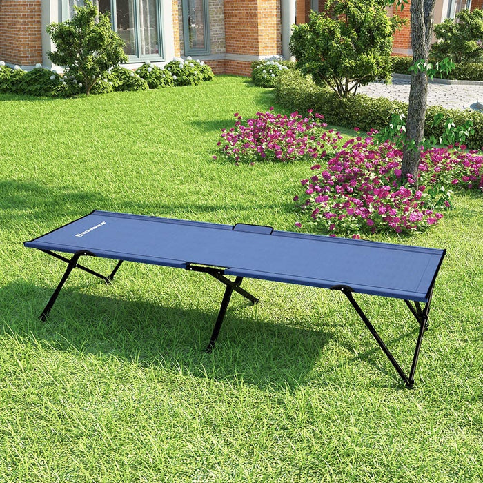 Nancy's Bryson Ligbed - Campingbed - Veldbed - Blauw - Kunststof - 206 x 45 x 75 cm