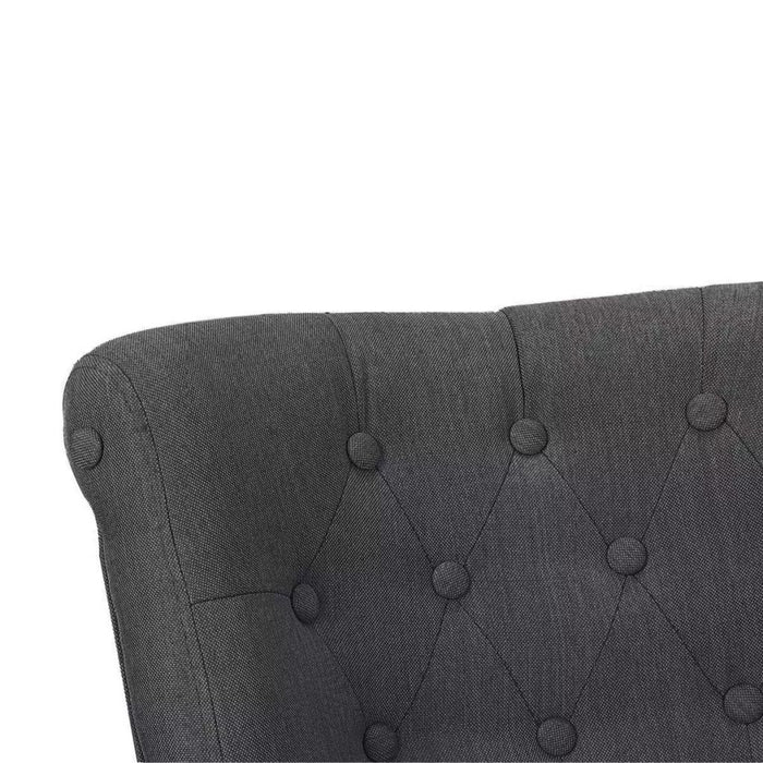 Medina Franse stoelen 2 st stof grijs