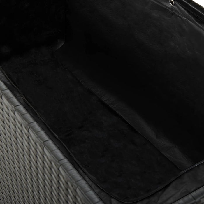 Medina Tuinbox 120x50x60 cm poly rattan zwart