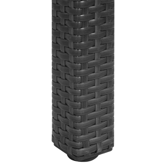 Medina Tuintafel 150x90x75 cm poly rattan zwart