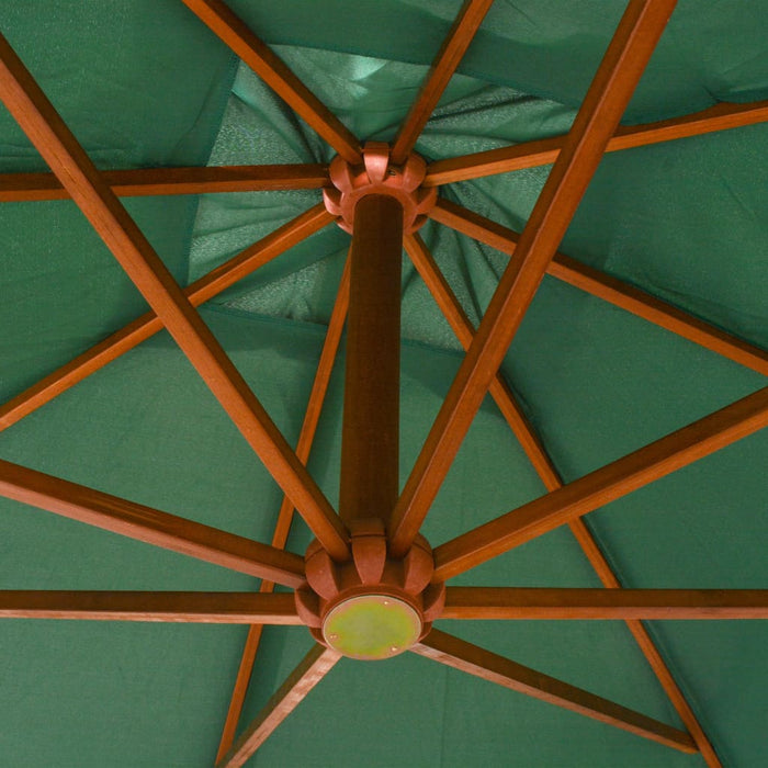 Medina Zweefparasol met houten paal 300x300 cm groen
