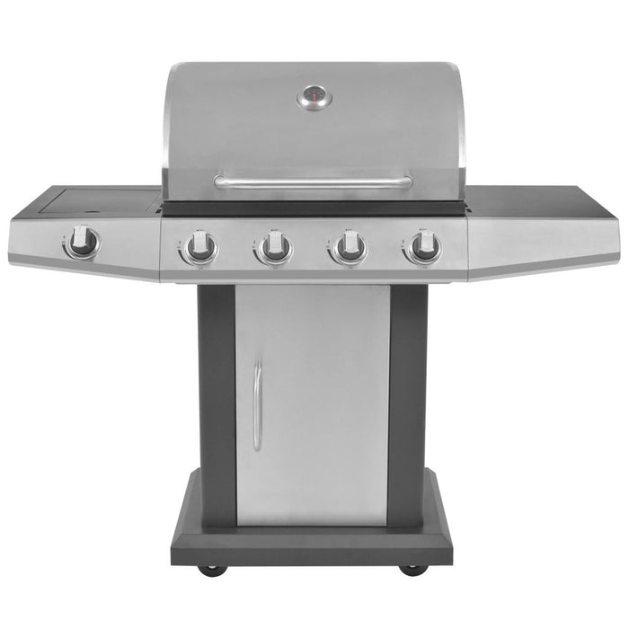 Medina Gasbarbecue en grill 4+1 kookzone zwart en zilver