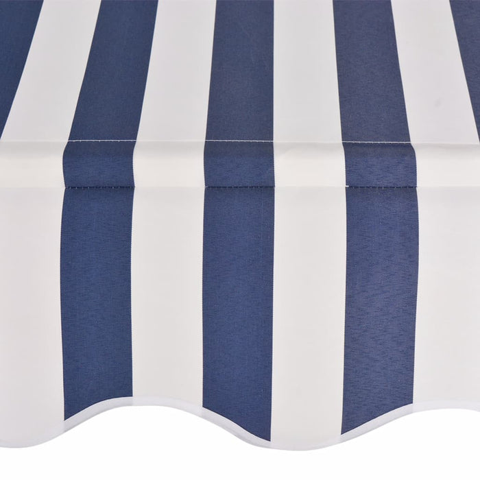 Medina Luifel handmatig uittrekbaar 250 cm blauw en witte strepen