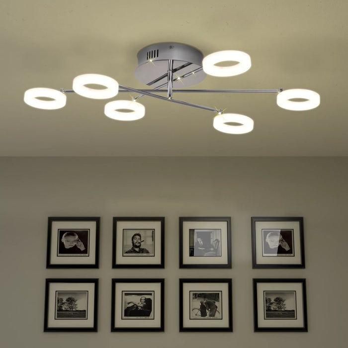 Medina LED-plafondlamp met 6 lampen warm wit