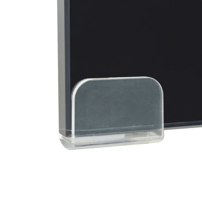 Medina TV-meubel/monitorverhoger zwart 110x30x13 cm glas
