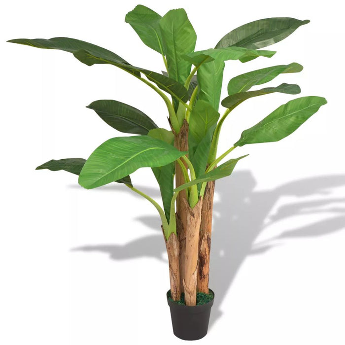 Medina Kunst bananenboom plant met pot 175 cm groen