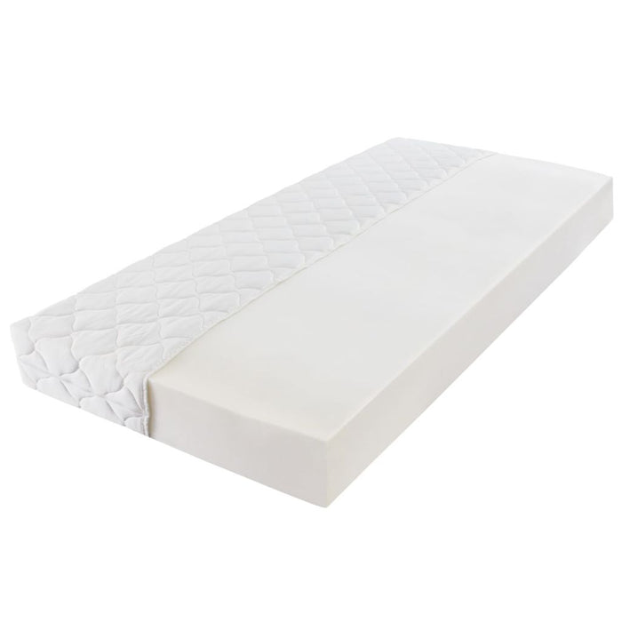 Medina Bed met matras LED kunstleer zwart en wit 180x200 cm