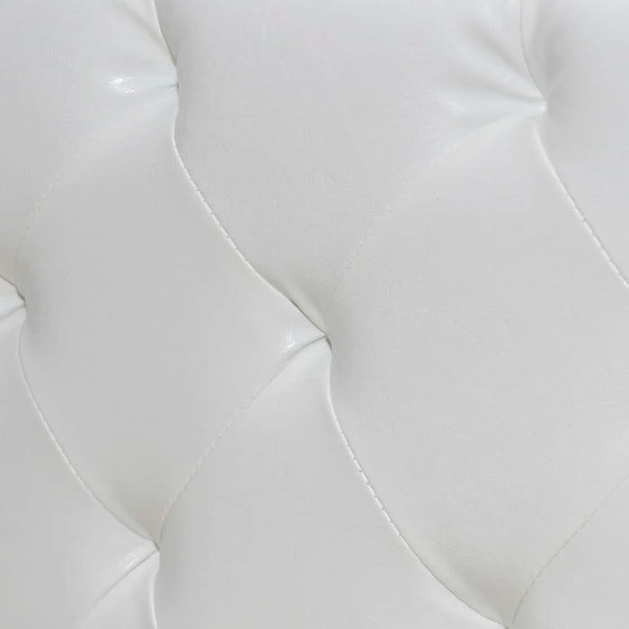 Medina Bed met traagschuim matras kunstleer wit 140x200 cm