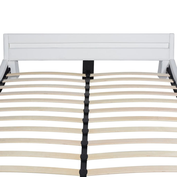 Medina Bed met traagschuim matras LED kunstleer wit 180x200 cm
