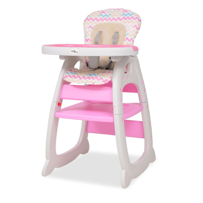 Medina Kinderstoel met blad 3-in-1 verstelbaar roze