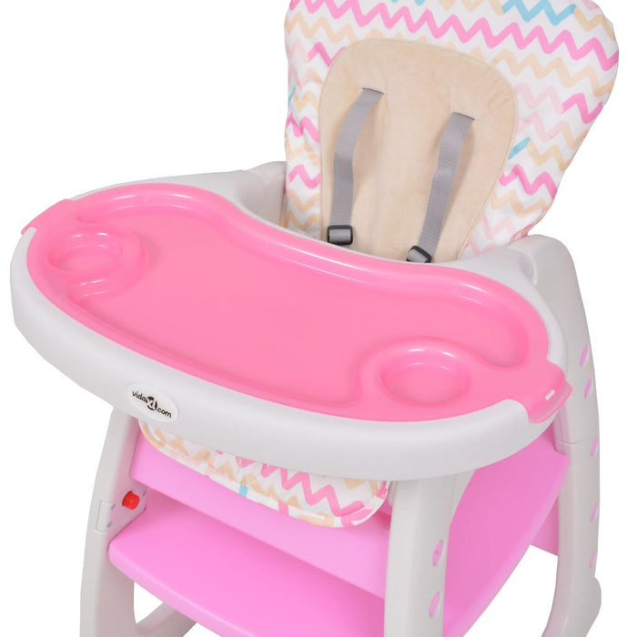 Medina Kinderstoel met blad 3-in-1 verstelbaar roze
