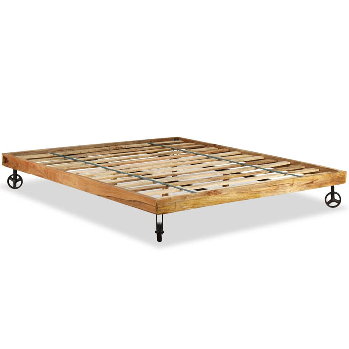 Medina Bed met matras ruw mangohout 180x200 cm