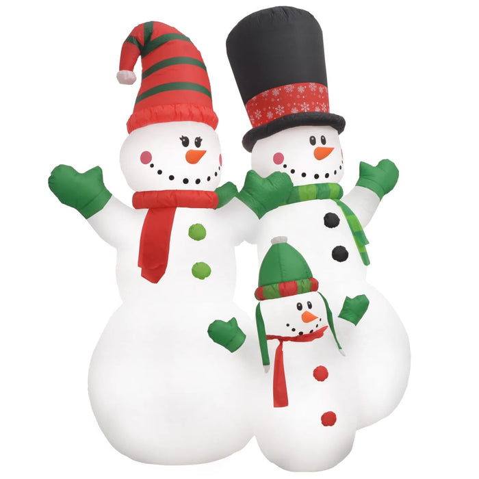 Medina Kerstsneeuwpoppen Santa Family opblaasbaar LED IP44 240 cm