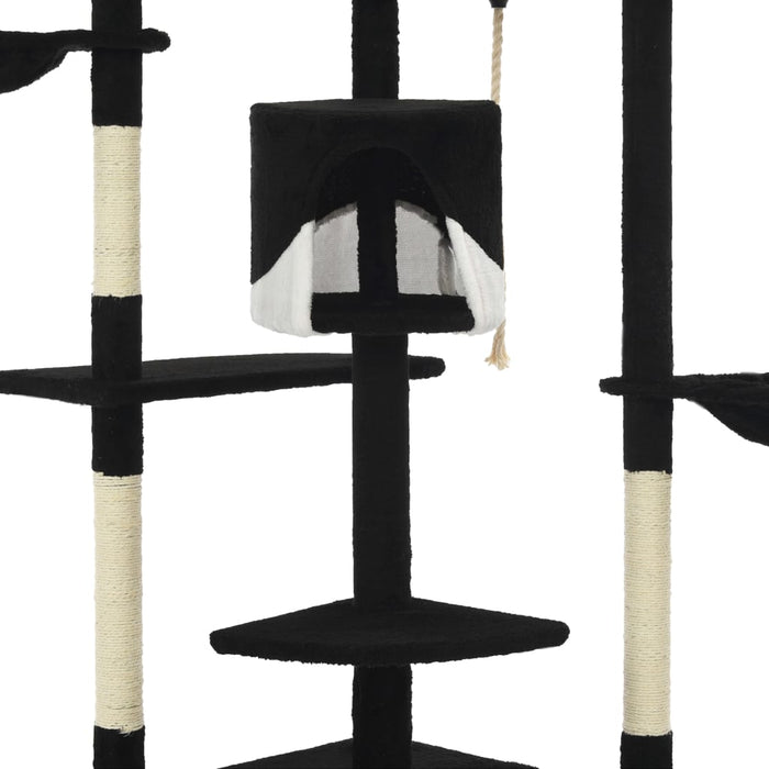 Medina Kattenkrabpaal met sisal krabpalen 203 cm zwart en wit